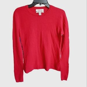 Red Ellen Tracy 100% cashmere sweater sz M